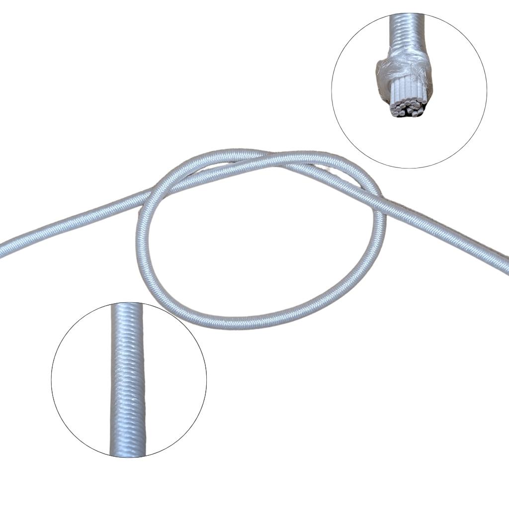 Cordón elástico trenzado 5mm blanco